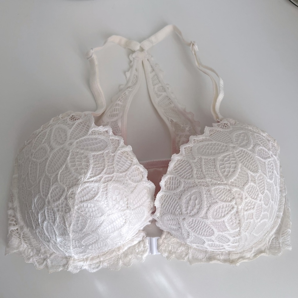 Victoria’s Secret PINK date racerback White Lace Bra bralette